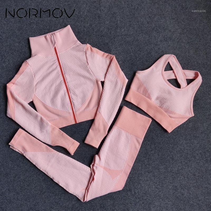 

Seamless Women Yoga Sets Female Sport Gym Suits Wear Running Clothes Women Fitness Sport Gym Set Long Sleeve Yoga Clothing1, Black set 3 pcs