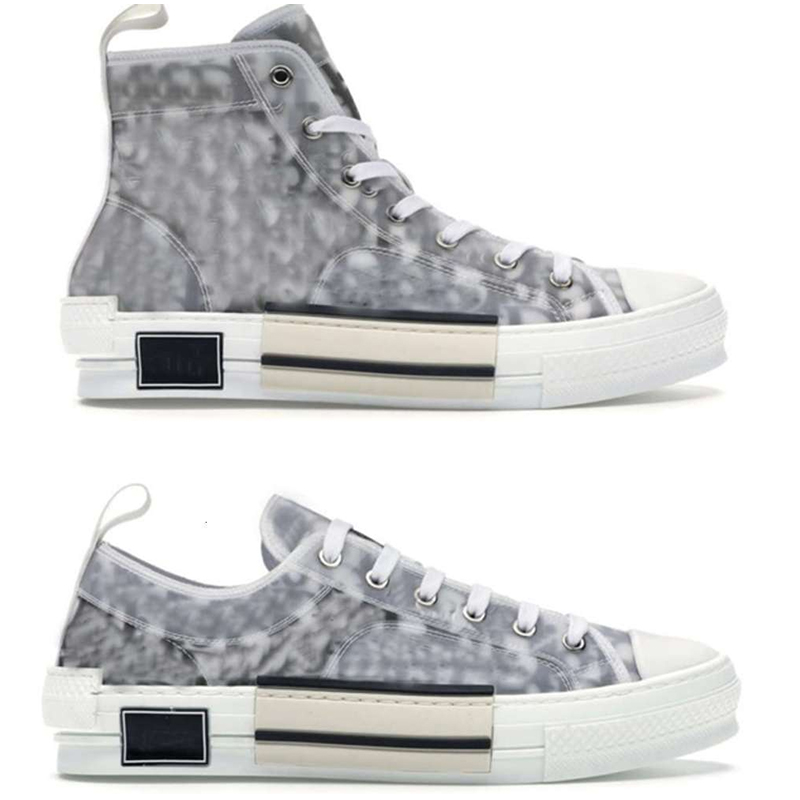 2022 New Authentic B23 HIGH TOP SNEAKERS OBLIQUE Shoes Men Women Outdoor Designer Casual Transparent Letters Low Trainers Canvas Designer