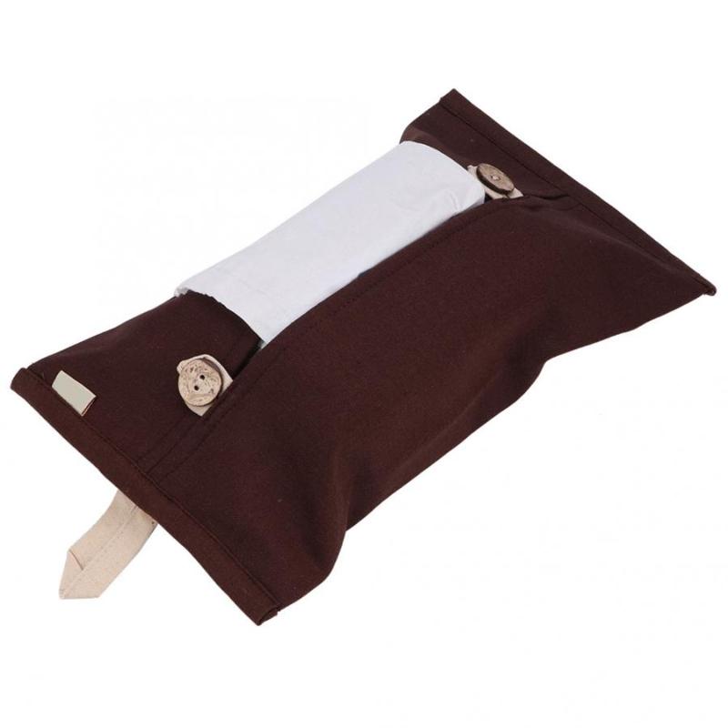 

Cotton Tissue Box Cover Holder Paper Storage Bag Removable Tissue Paper Towel Home Bathroom Toilet Room Car Decoration