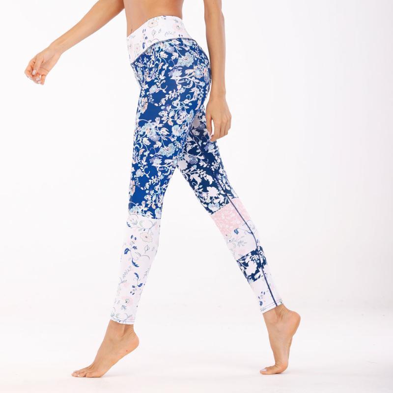 

VVUES Women Gym Yoga Pants Digital Print Sports Running Sportswear Fitness Trousers Leggings Sexy Hips Exercise Pants Drop Ship1, Blue