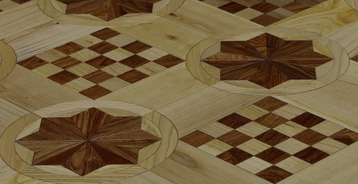 

White Kosso floor High-end custom Design furniture mosaic PVC House inlaid wood flooring interior wall cladding backdrops art marquetry timber tiles