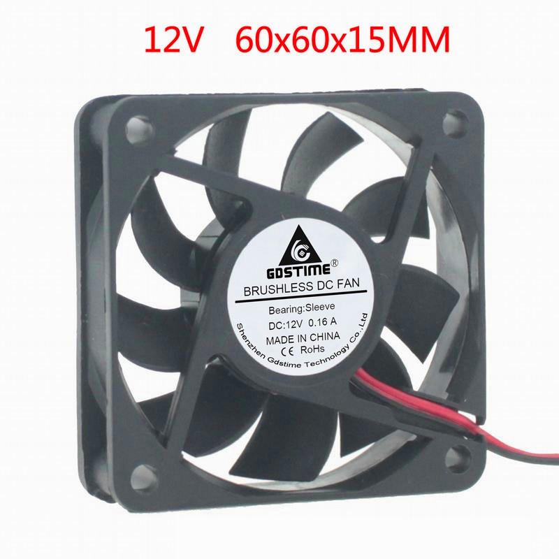 

DC 12V 60x60x15mm 3500 RPM / 4500 RPM PC Computer Case Fan 2pin Brushless PC Fan Cooler Quality Low Sound 60mm Cooling