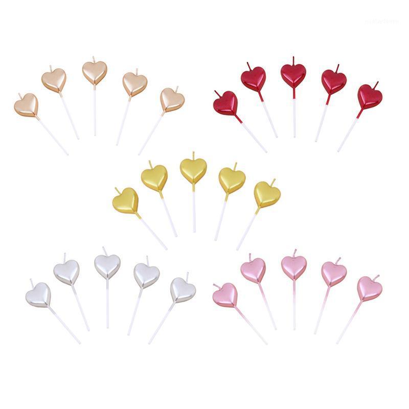 

10pcs Heart Shaped Candles Paraffin Decorative Romantic Candles Heart Shaped Valentine Cake Candle Decoration For Cake Dessrt1