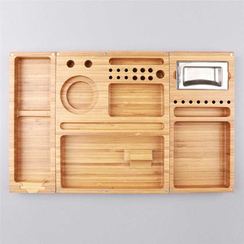 

JIBILL Custom Triple Flip Parts Magnetic Ultimate bamboo Rolling Tray