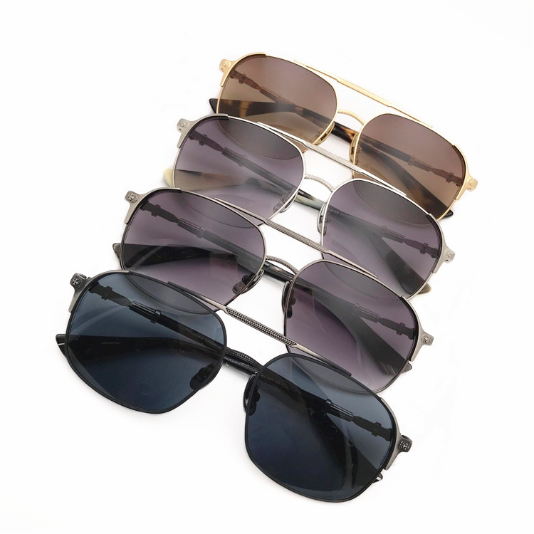 

Designer Mens Womens Sunglasses Vintage Big Frame Sunglasses for Men Women Gray Lens Eyeglasses Brand Driving Sun Glasses Shades with Box