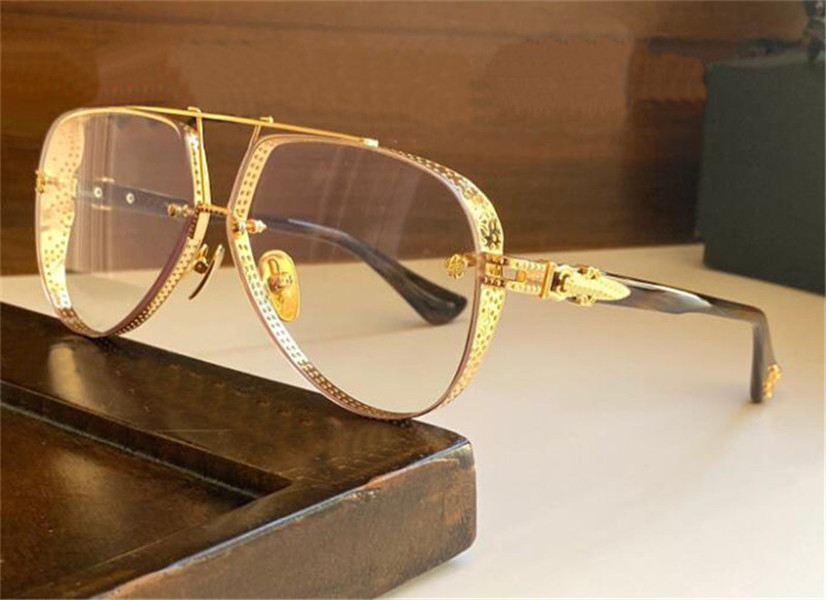 

New popular retro men optical glasses POSTYANK II classic style hollow pattern wind shield design pilot frame HD lens top quality