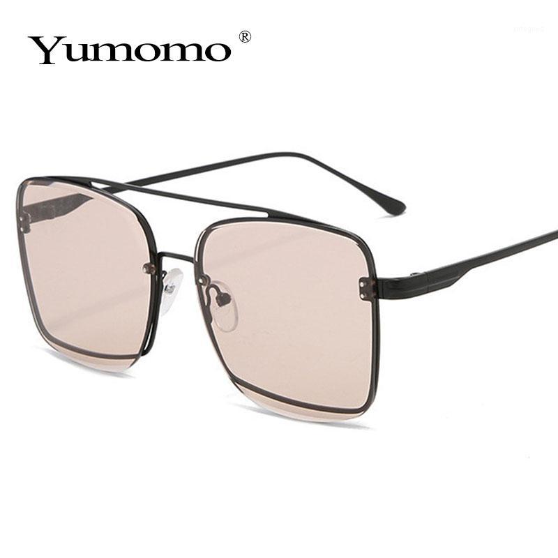 

Sunglasses Fashion Square Metal Frame Female Large Glasses Men's Nerd Shade1