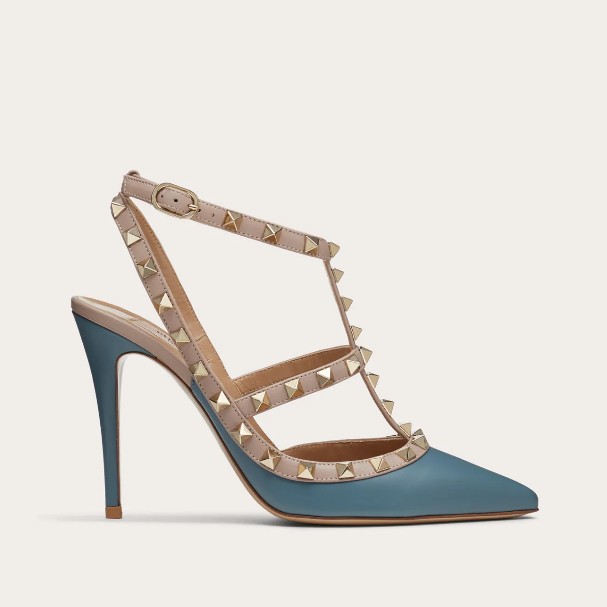 

2020 Women Rock stiletto heels Sandal T-strap Slingbacks wedding rivets Patent leather stud 10cm 8cm 6cm high heels Sandal pumps 35-42, Black