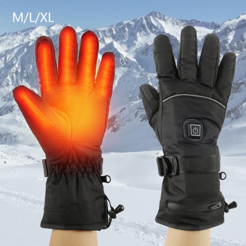 

Winter Electric Heated Gloves Touch Screen Battery Powered Cycling Motorcycle Gloves for Hunting Fishing Skiing Camping Hiking, Black