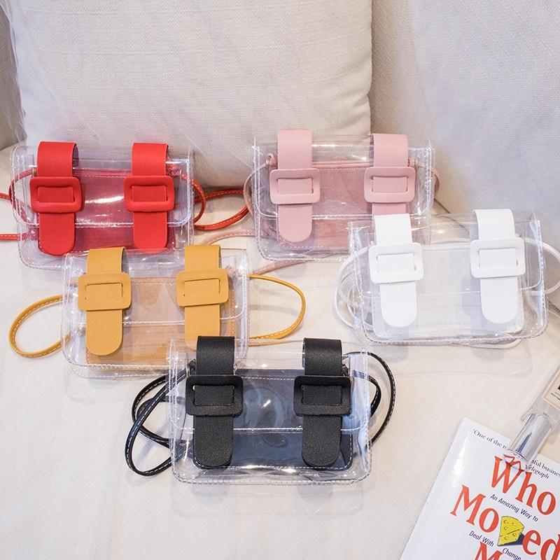 

Fashion Women's Transparent Bag Jelly Clear Shoulder Crossbody Bag For Traveling Shopping Working Holiday Party Waterproof 2021, White