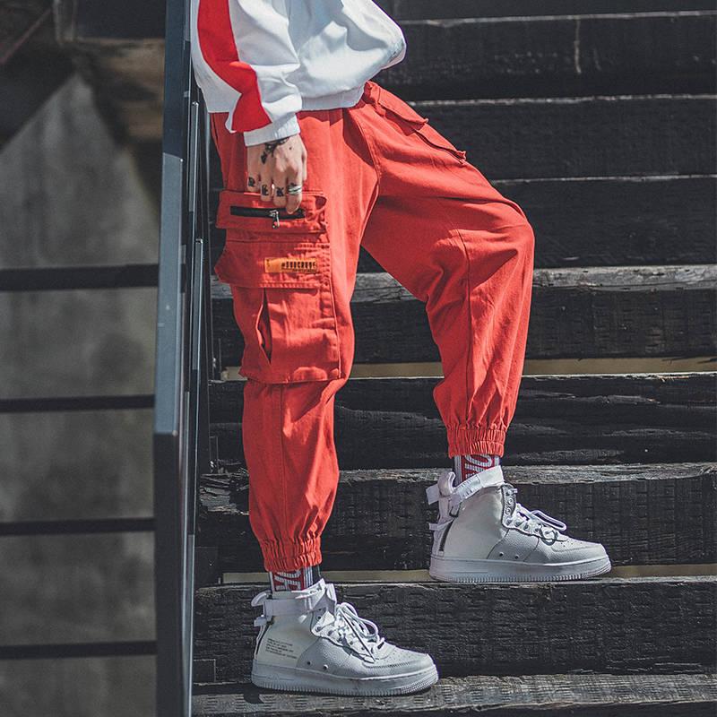 

5XL Mens Cargo Harem Pants Hip Hop Casual Pant Male Tatical Jogger Trousers Casual High Street Oversized Pants with Side Pockets