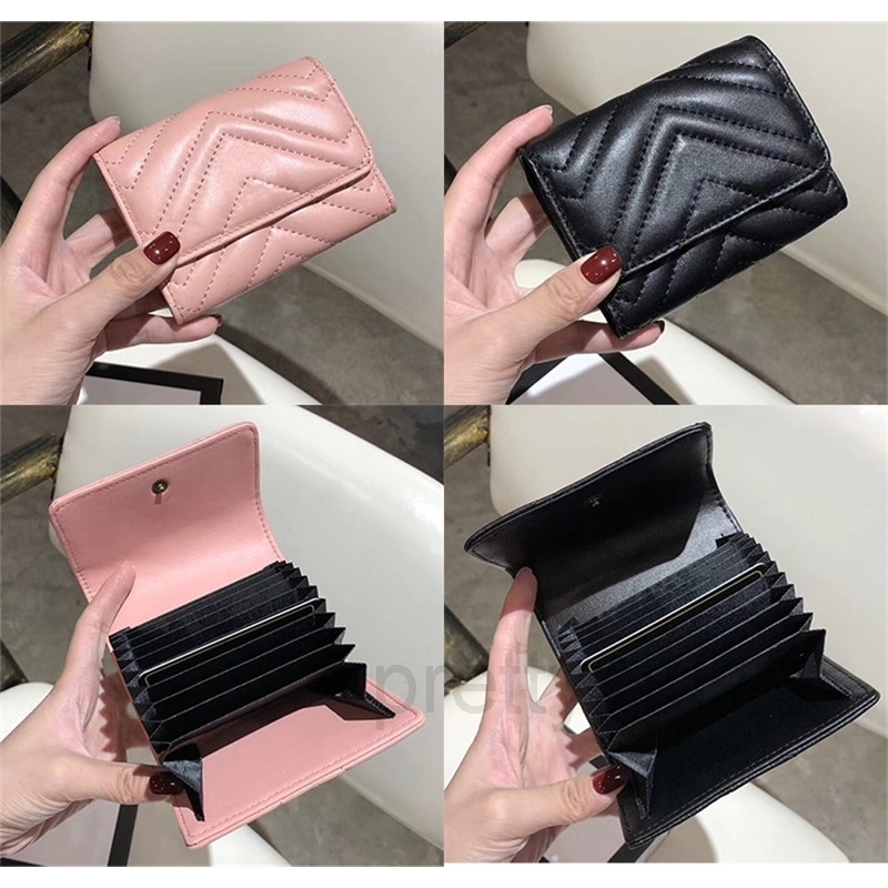 

High Quality Card Holder Famous Brand Designer Purse Men Women Fashion Designer Card Holder Genuine Leather Luxury Card Holder 807, Pink