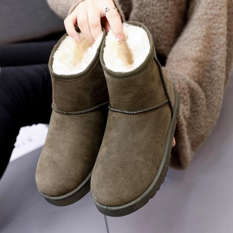 

Boots Australia Flat Heel Round Toe Female Shoes Boots-Women Plush Luxury Designer Winter Footwear Snow Low Ladies 20211