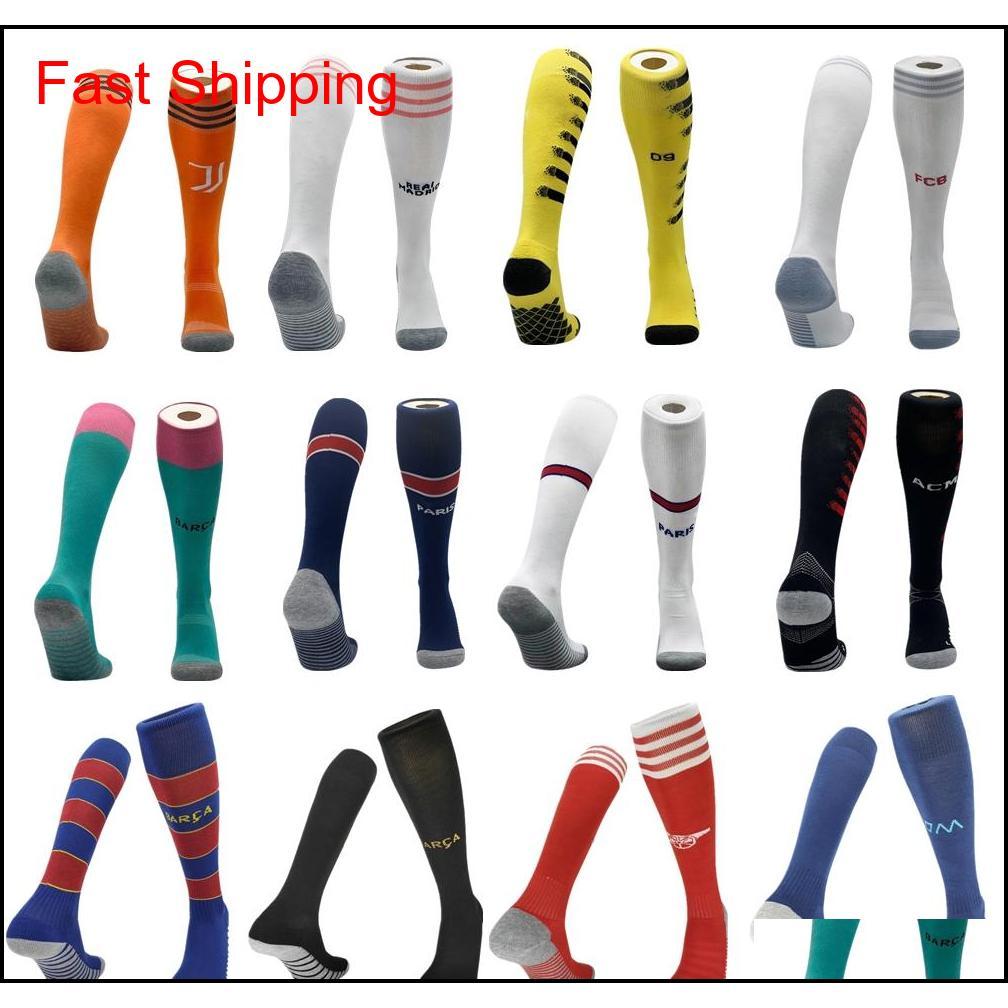 

European Clubs Styles Children Adult Football Socks Boys Soccer Kid'S Knee High Sports Long Thicken Men Sock Jsgo9, For adult