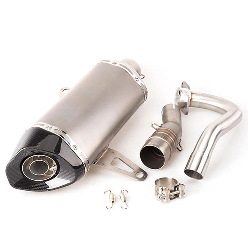 

Carbon Fiber Motorcycle Exhaust Muffler Mid Link Pipe Motorbike Exhaust Muffler Escape Set for XMAX 250 XMAX 300 17-18Motorcycle