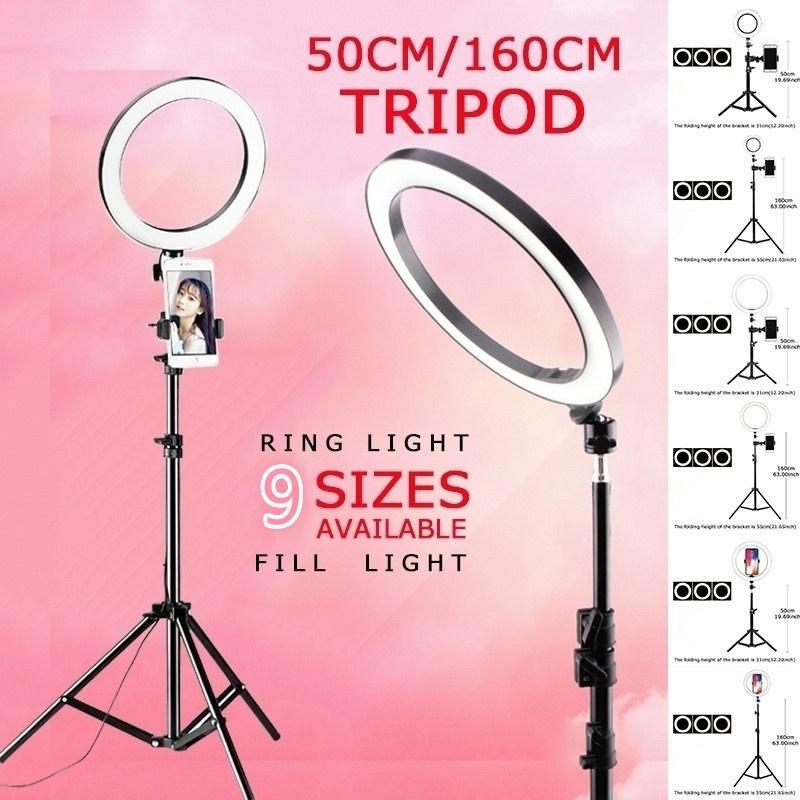 

16/26cm Dimmable Ring Light Makeup Selfie Led Fill Light Photography Lamp For YouTuber Video With Phone Holder Tripod USB Plug1