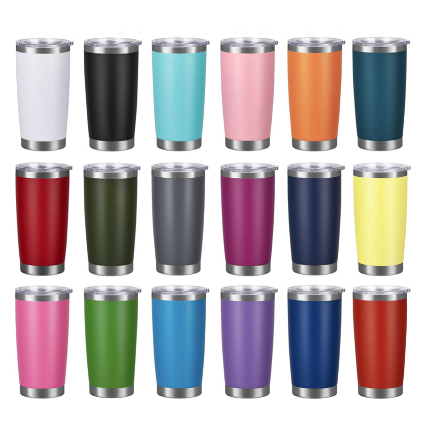 

Stainless Steel Mug Tumblers Car Cups 20oz Vacuum Insulated Travel Metal Water Bottle Beer Coffee Mugs With Lid 10 Colors VT0439, Lids (not ship if only order lids)
