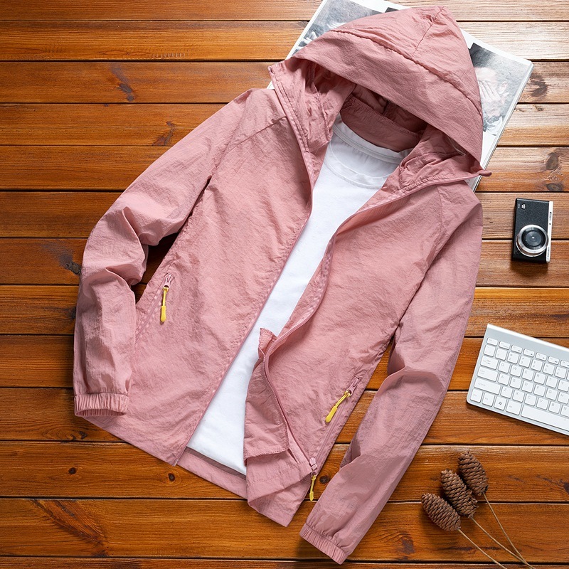 

2021 The New Guy's Thin Street Male Zipper with a Hood. Summer Jacket. 8aaf, Blue