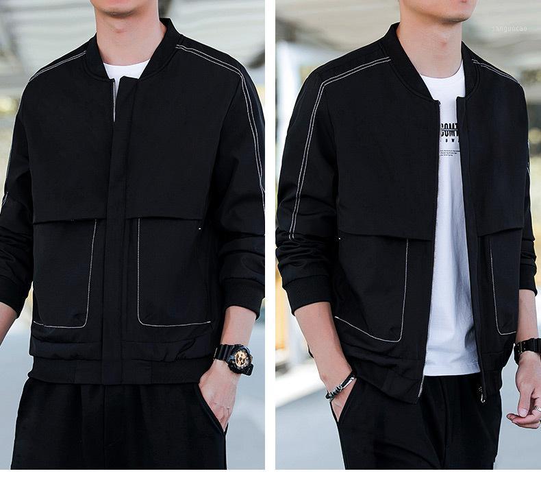 

new autumn stand-up collar jacket men's jacket casual jacket Korean style trend loose handsome all-match clothes1