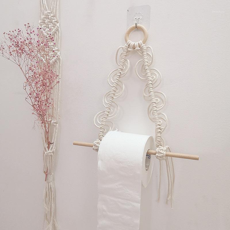 

macrame Paper towel roll holder to buy content to wear bedroom sitting room adornment braid by hand decoracion del hogar1