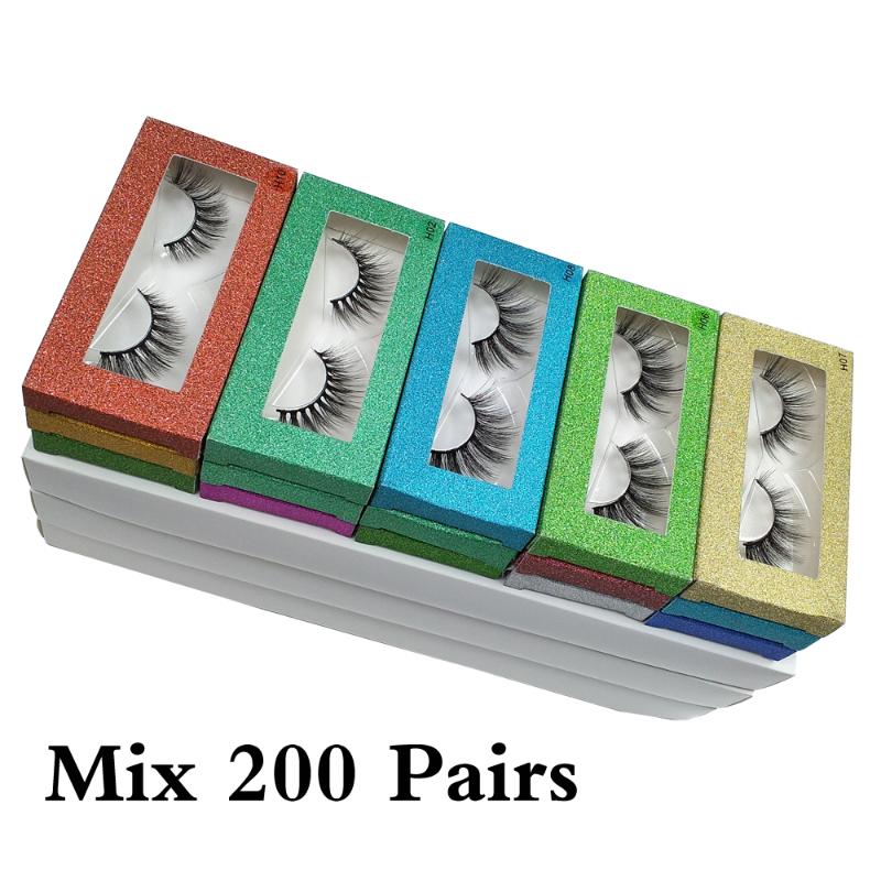 

Wholesale Eyelashes 30/50/100/200 pcs 3d Mink Lashes Natural Mink Eyelashes Wholesale False Makeup False Lashes Bulk
