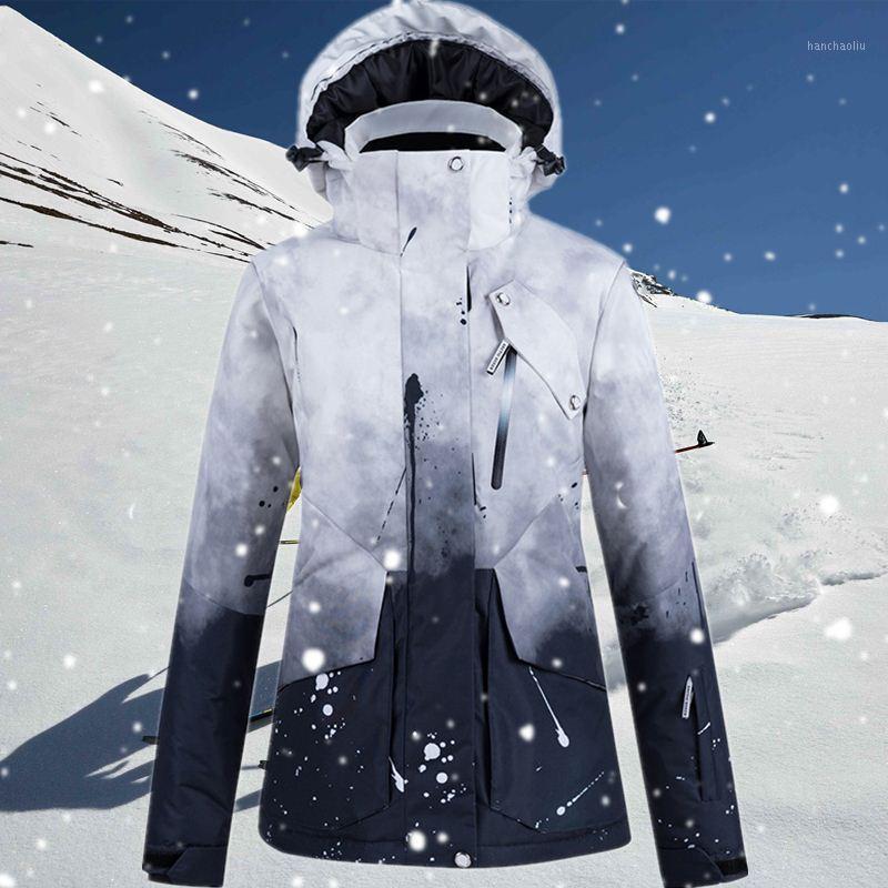 

Outdoor Ski Jacket Women Waterproof Windproof Sport Thick Warm Snow Snowboard Coat Sport Women' Thermal Skiing Jacket GCC0501, B jacket