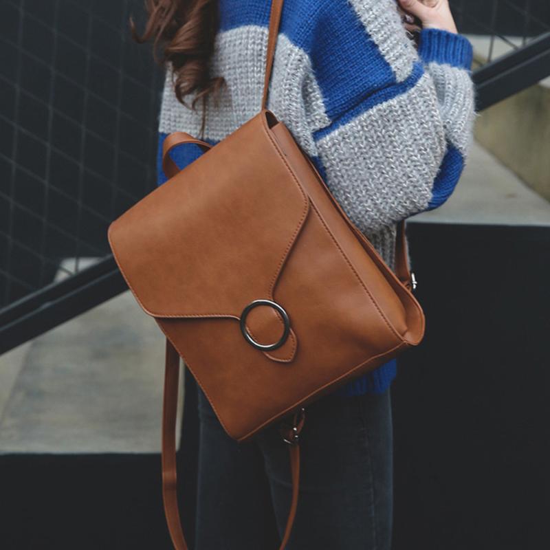 

Fashion New Women's Backpack PU Leather Designer Bags for Women Female Shopping Schoolbags Young Girl High Quality Backpack Bag, H5212 black