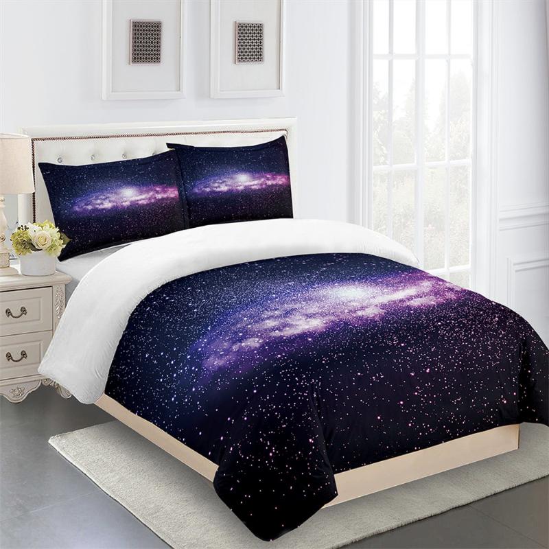 

Home Textile 3D Printing Stars Bedclothes Universe Pattern Galaxy Bed Linens Pillowcase Duvet Cover Bed Cover Bedding Sets