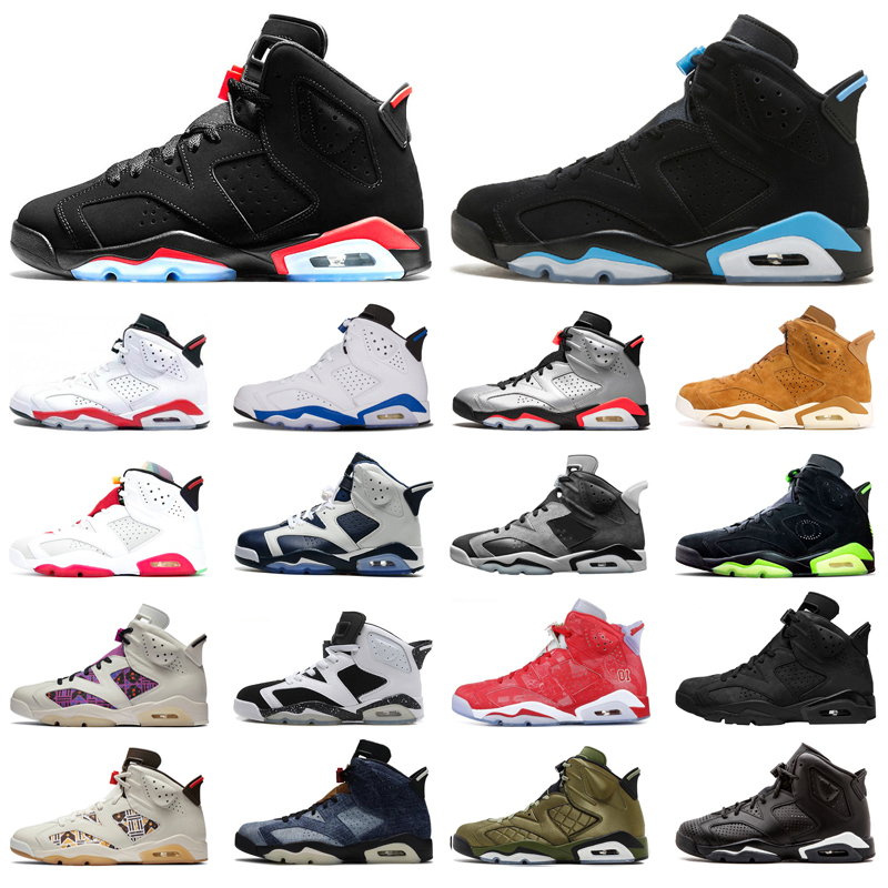 

6 6s Men Basketball Shoes Infrared Reflective UNC Slam Dunk DMP Golden Harvest mens outdoor sports shoes Floral Alternate trainer sneakers, #1 infrared reflective