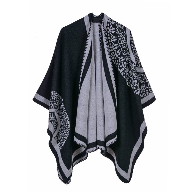 

2020 female floral scarf fashion cashmere-like hot lady poncho and pashmina mesh caps stoles xale wrap