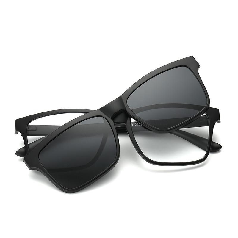 

Polarized Magnetic Clip On Sunglasses Women Men Brand Mirror Night Vision Lens TR90 Frame UV400 Shades feminino