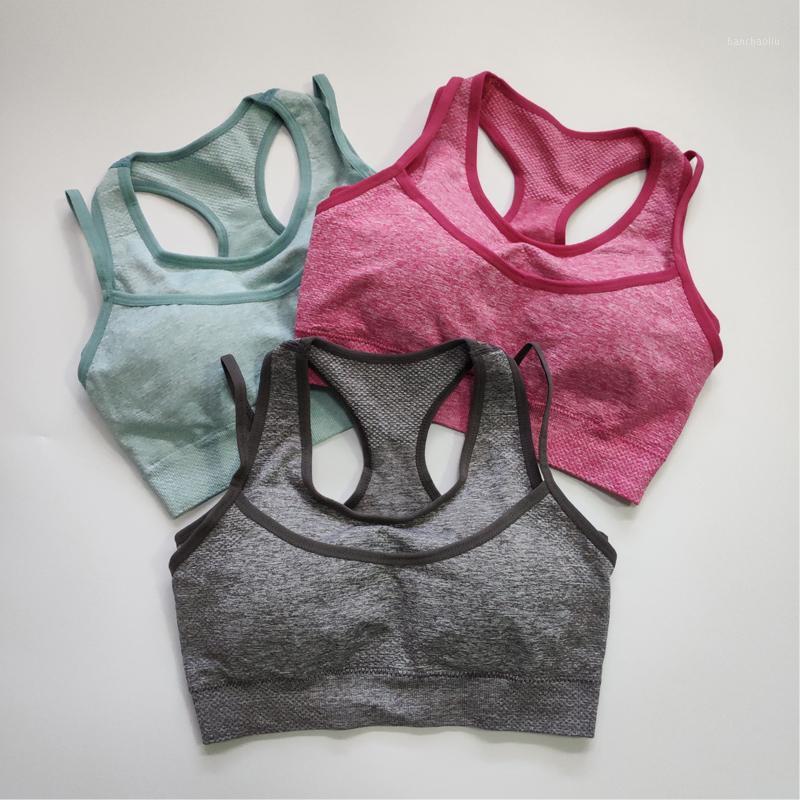 

Nepoagym Women 2nd Edition Vital Seamless Strappy Sport Bra Double Layered Medium Support Removable Padding for Workout Yoga1, Grey