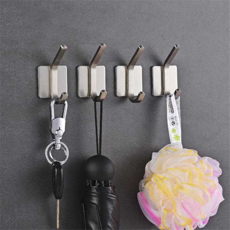 

Bathroom Towel Wall Hooks Kitchen Stainless Steel Strong Suction Key Hat Bag Hanger Holder Clothes Hook