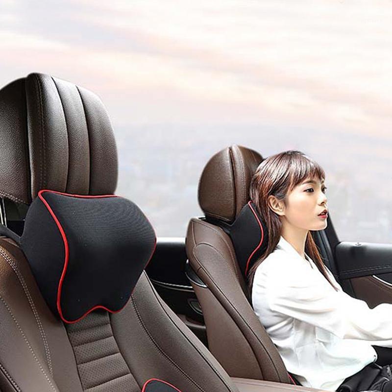 

Car Neck Pillows Memory Cotton Leather Breathable Auto Car Neck Rest Headrest Cushion Pillow Interior Accessories1