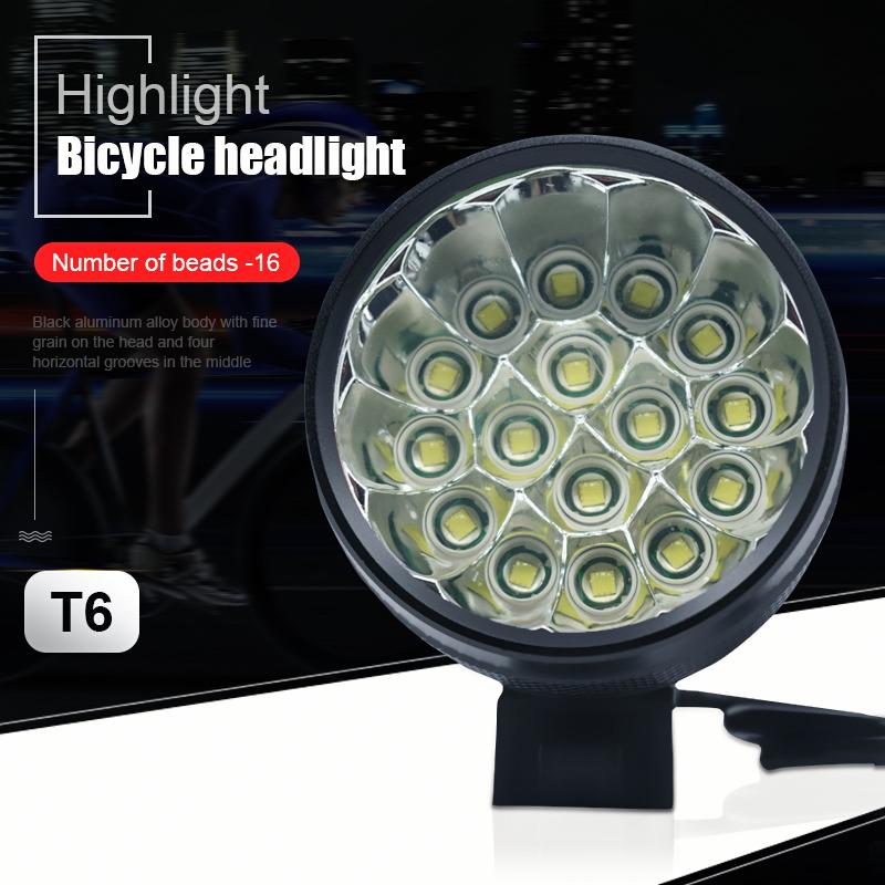 

Newest 40000 Lumen 16*T6 LEDs Bicycle Lamp front Headlight Riding Cycling Bike Front Light for Outdoor Night Riding Camping