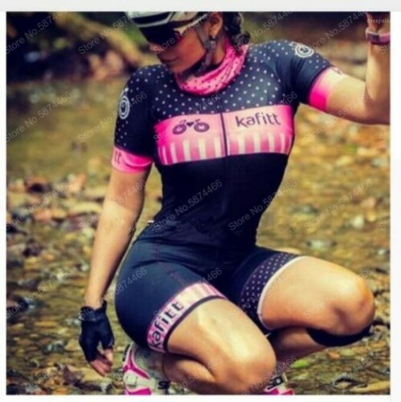 

2020 Kafi womens summer short sleeve jersey sets 9D gel pad bib shorts trajes ciclismo mujer cycling wear women bycicle wear1