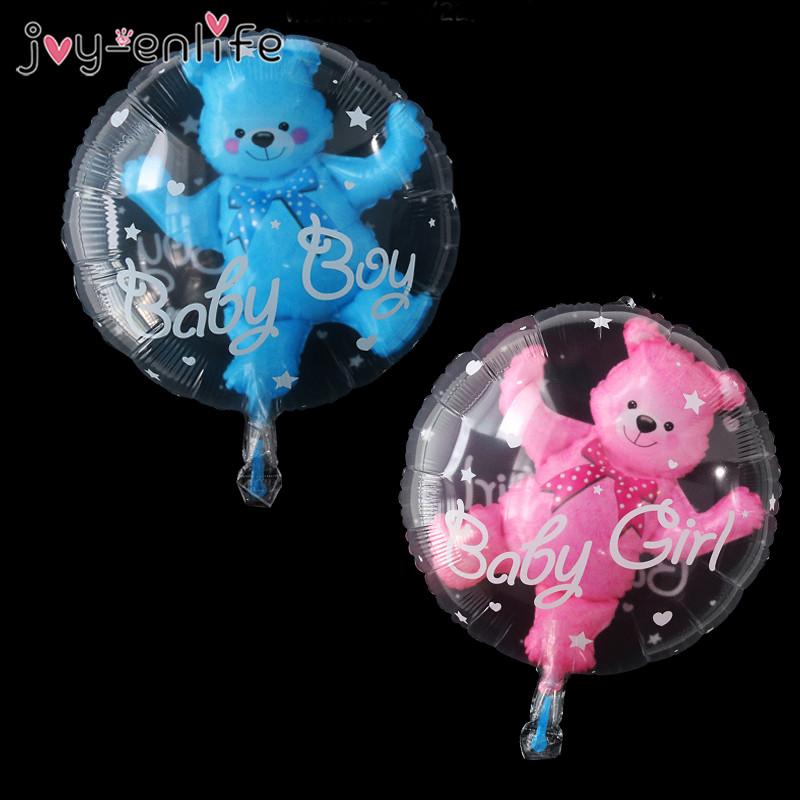 

Party Decoration 1pcs Baby Boy Girl Blue Pink Bubble Ball In Bear Foil Balloons Kids 1st Birthday Gender Reveal Shower Decor