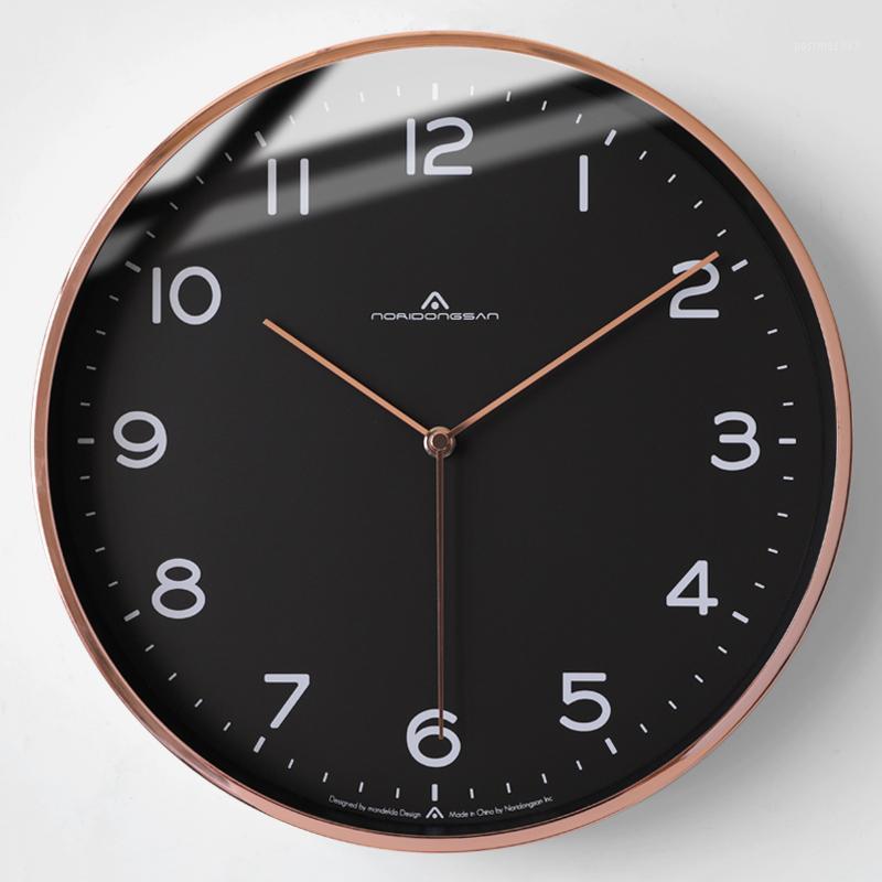 

Reloj Nordic Art Silent Wall Clock Metal Kitchen Glass Wall Clock Waterproof Living Room Relogios Parede Home Decorations 501