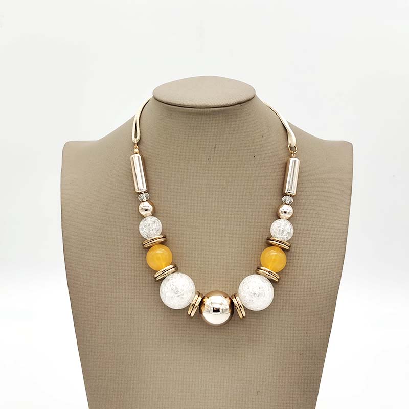 

Necklace Designer Acrylic Beads Necklace for Women Geometric Necklaces &amp Pendants Statement Collar Handmade Fashion Jewelry