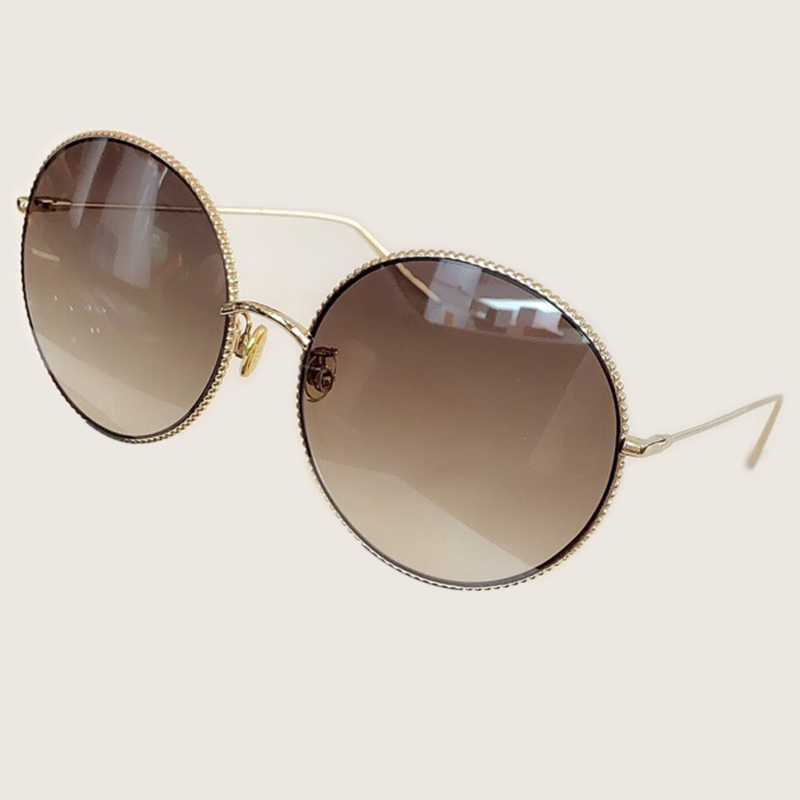 

Round vintage women designer metal frame mirror female sunglasses 2H0S