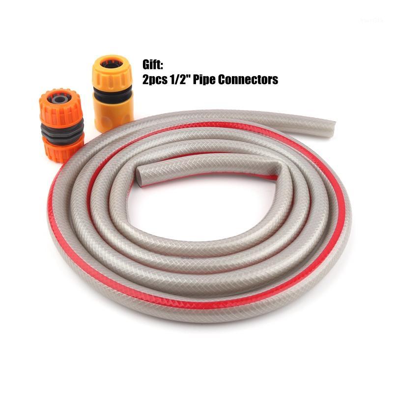 

5m 10m 15m 1/2" Explosion Proof Garden Hose Hi-Quality Car Washing Hose Home Garden Flower Lawn Irrigation Pipe VZ 2 Connectors1, Light grey