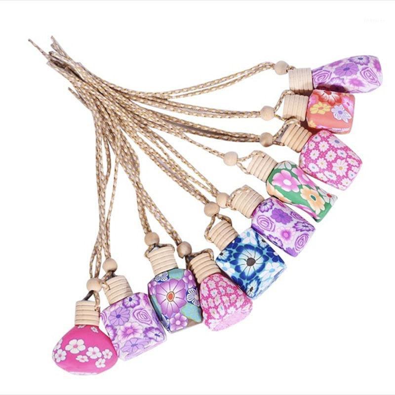 

Car Styling Car Accessories Floral Art Printed Hanging Air Freshener Perfume Diffuser Fragrance Bottle Empty Perfume Bottle1