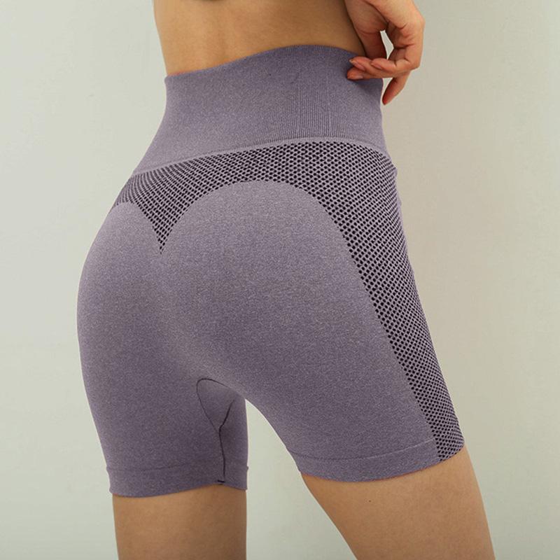 

Women Yoga Shorts Sports Running Sportswear Fitness Seamless Joggers Athletic Exercise Gym Compression High Waist Shorts, Pink