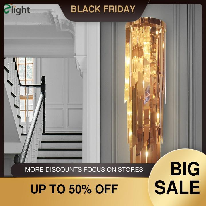

Modern Hotel Luxury H100cm Plate Gold E14 Led Wall Lamp Stainless Steel Luminarias Wall Light Lustre Led Lighting Fixtures
