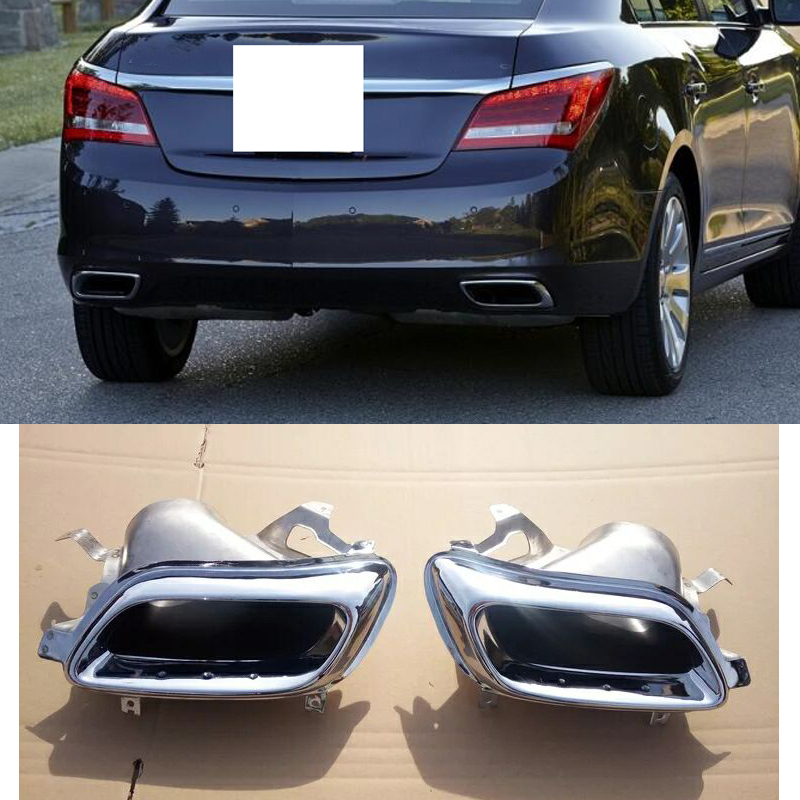 

For Buick LaCrosse 2014-15 Car Rear Bumper Left Right Side Silver Stainless Steel Throat Trim Frame