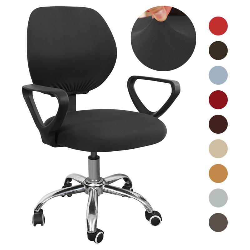 

Swivel Computer Game Chair Cover Stretchable Spandex Elastic Arm Seat Cushion For Office Removable Washable Rotating Lift Cover