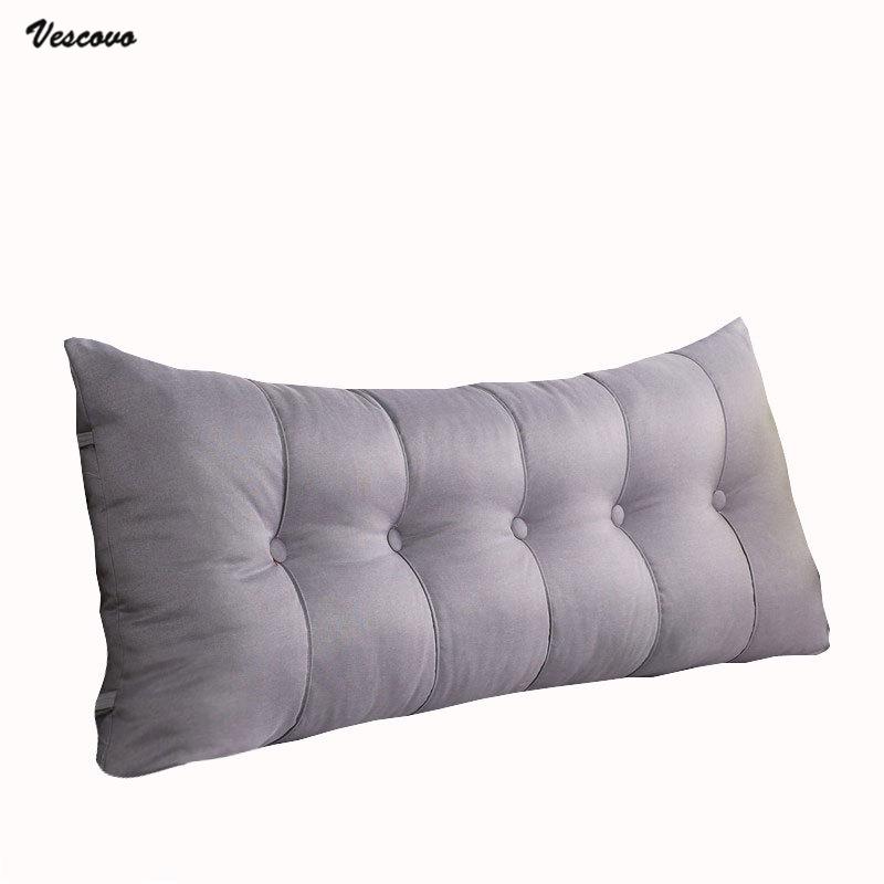 

VESCOVO washable Korean large backrest 200 180cm king size bed cushion long reading pillow for bed