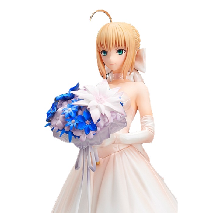 

25Cm Anime Fate Stay Night Saber Action Figure Limited 10th Anniversary Wedding Dress Saber Fate Zero Figure Model Toy Fans Gift
