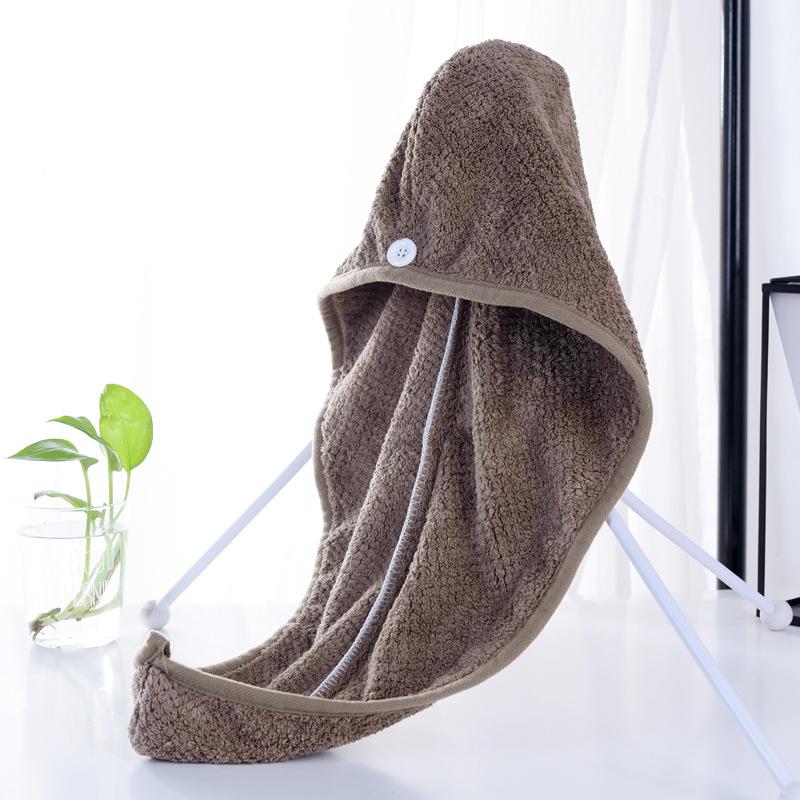 

Creative Pineapple Grid Water-absorbing Quick-drying Coral Fleece Hair Hat Female Superfine Fiber Super-absorbent Shower Cap