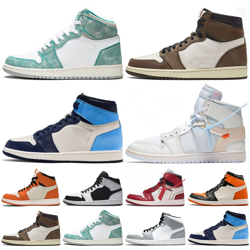 

1 UNC Twist Dark shoes Mocha Mid Smoke Grey Navy High 1s Mens Basketball Women Sports Sneakers Trainers 2021, Color 2